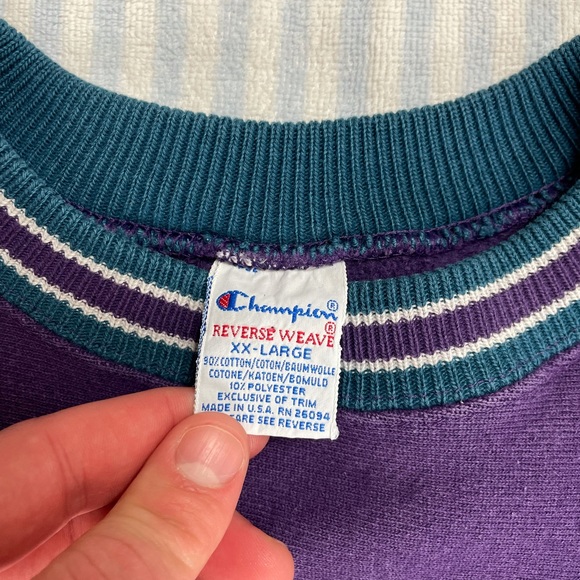 Vintage Champion Reverse Weave embroidered Spellout crewneck sweatshirt - Picture 7 of 11